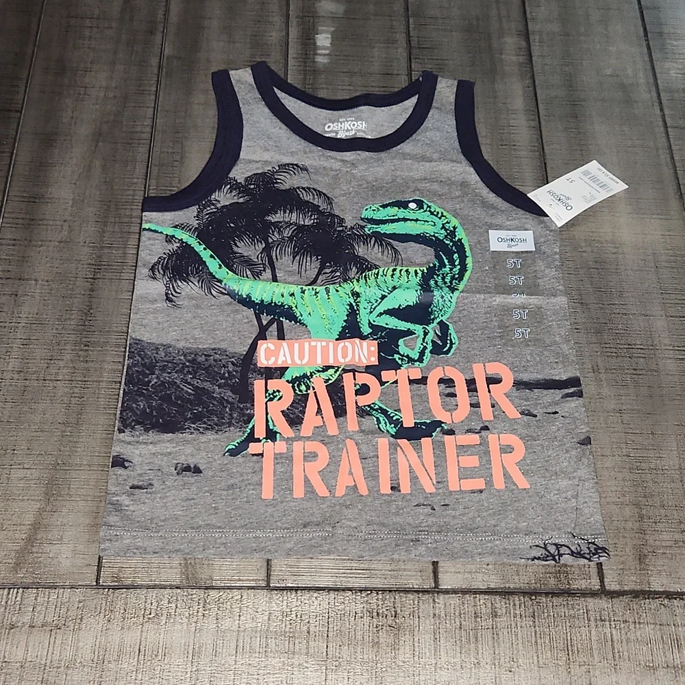 NWT OshKosh B'gosh Gray Raptor Trainer Tank Top